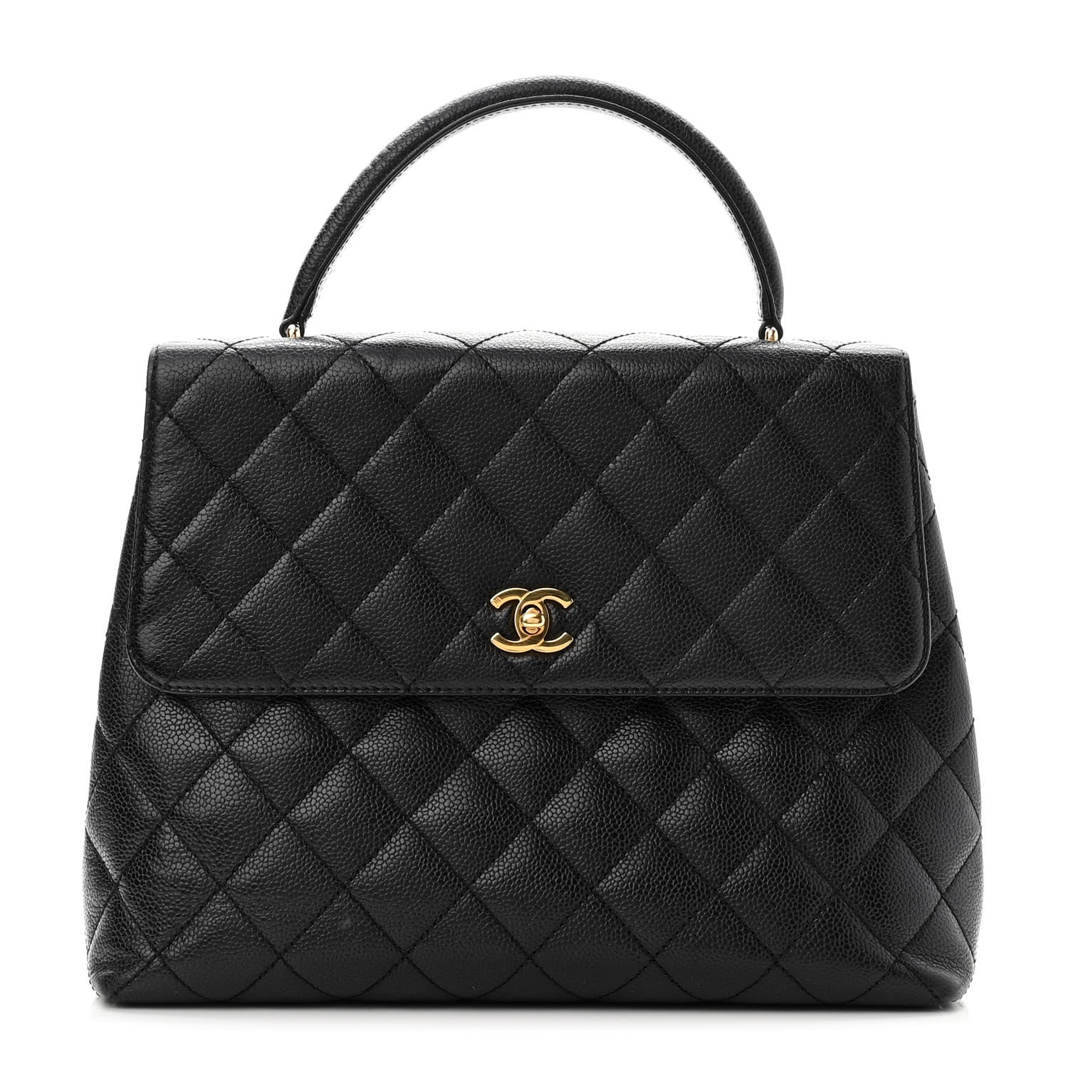 Chanel Caviar Quilted Jumbo Kelly Flap Black 1 of 11