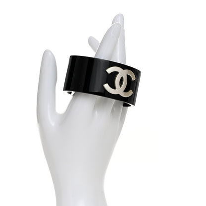 Chanel Resin CC Cuff Gold Black 2 of 4
