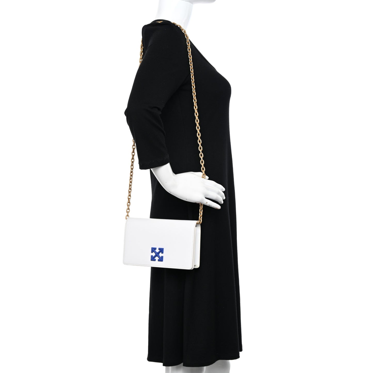 Calfskin Jitney 0.5 Shoulder Bag White