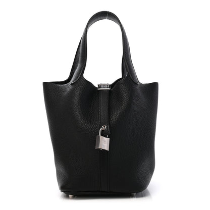 Hermes Taurillon Clemence Picotin Lock 18 PM Black 1 of 10
