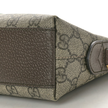 Gucci GG Supreme Monogram Textured Dollar Calfskin Web Small Ophidia Dome Shoulder Bag Beige Ebony New Acero 10 of 10
