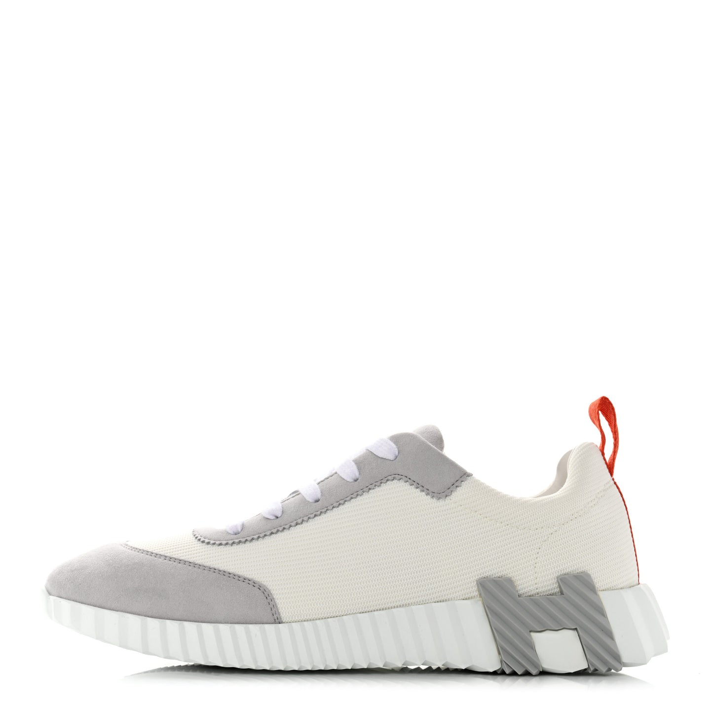 Technical Canvas Suede Goatskin Bouncing Sneakers 41 White Multicolor