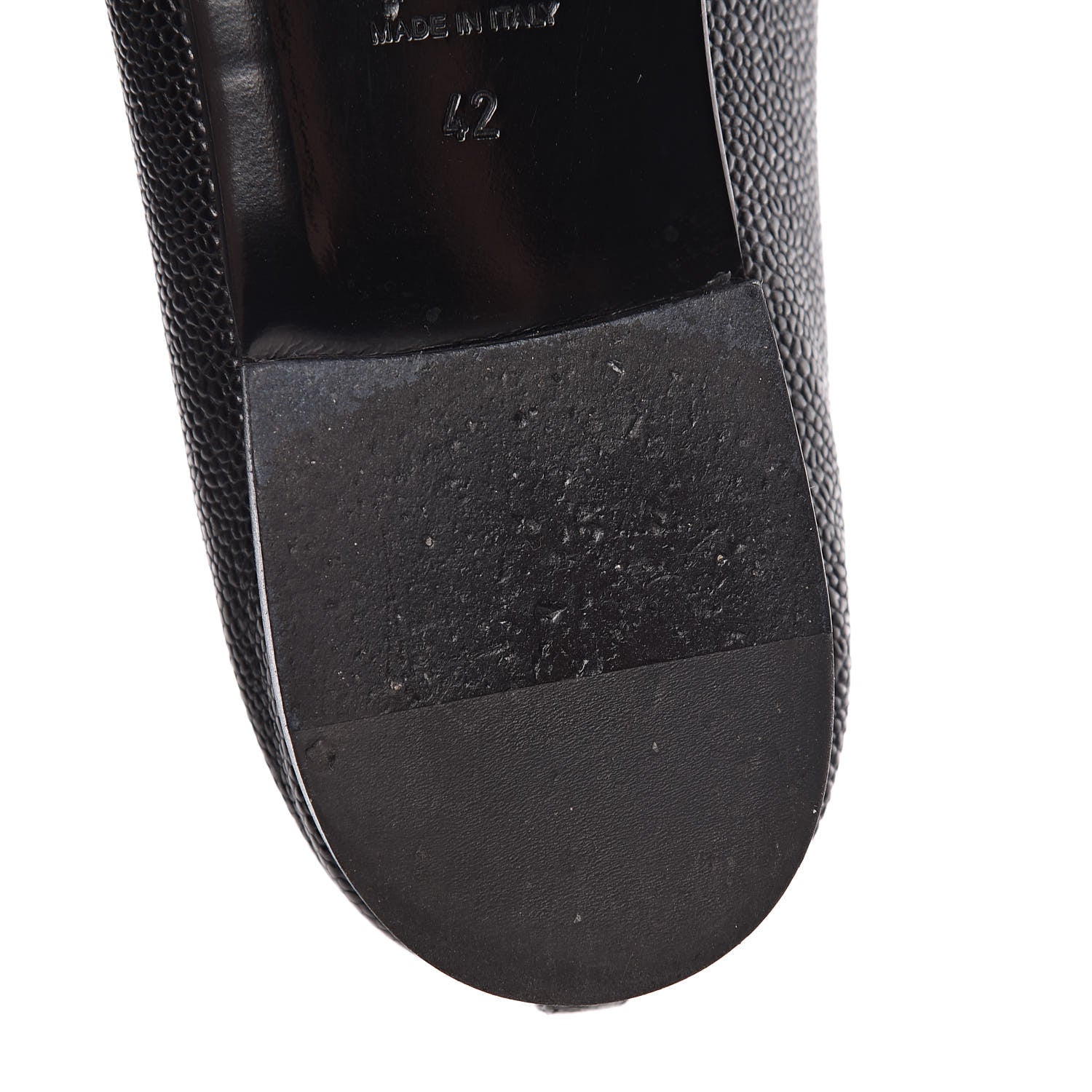 Chanel Caviar CC Cap Toe Ballerina Flats 42 Black 12 of 17