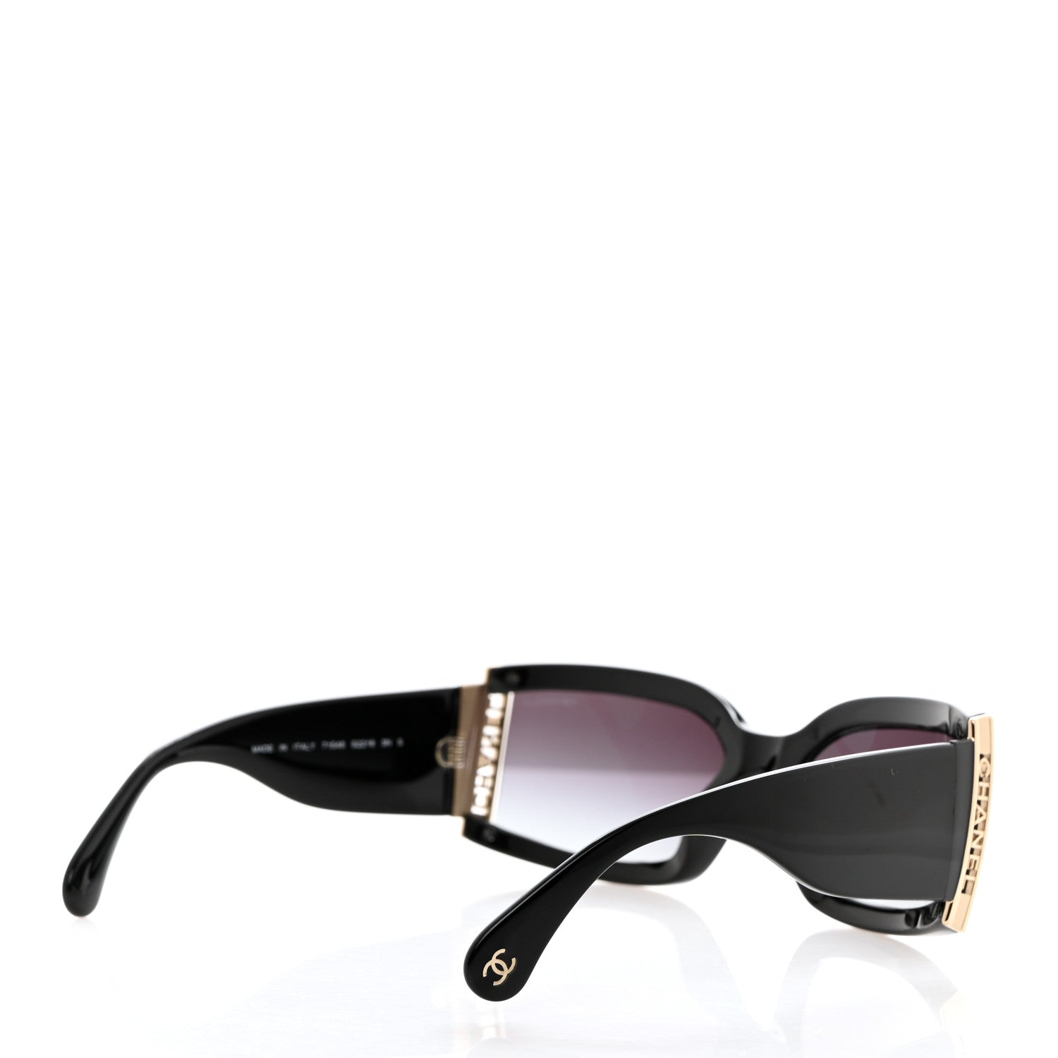 Chanel Acetate Rectangle Sunglasses 71546 Black 4 of 9