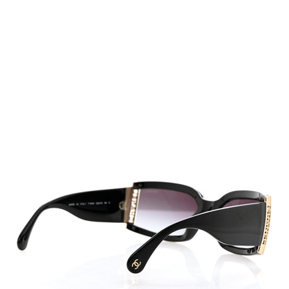 Chanel Acetate Rectangle Sunglasses 71546 Black 4 of 9