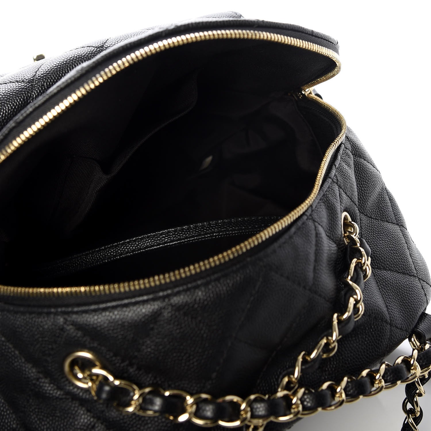 Chanel Caviar Quilted Medium Zip Around Backpack Black 4 of 10