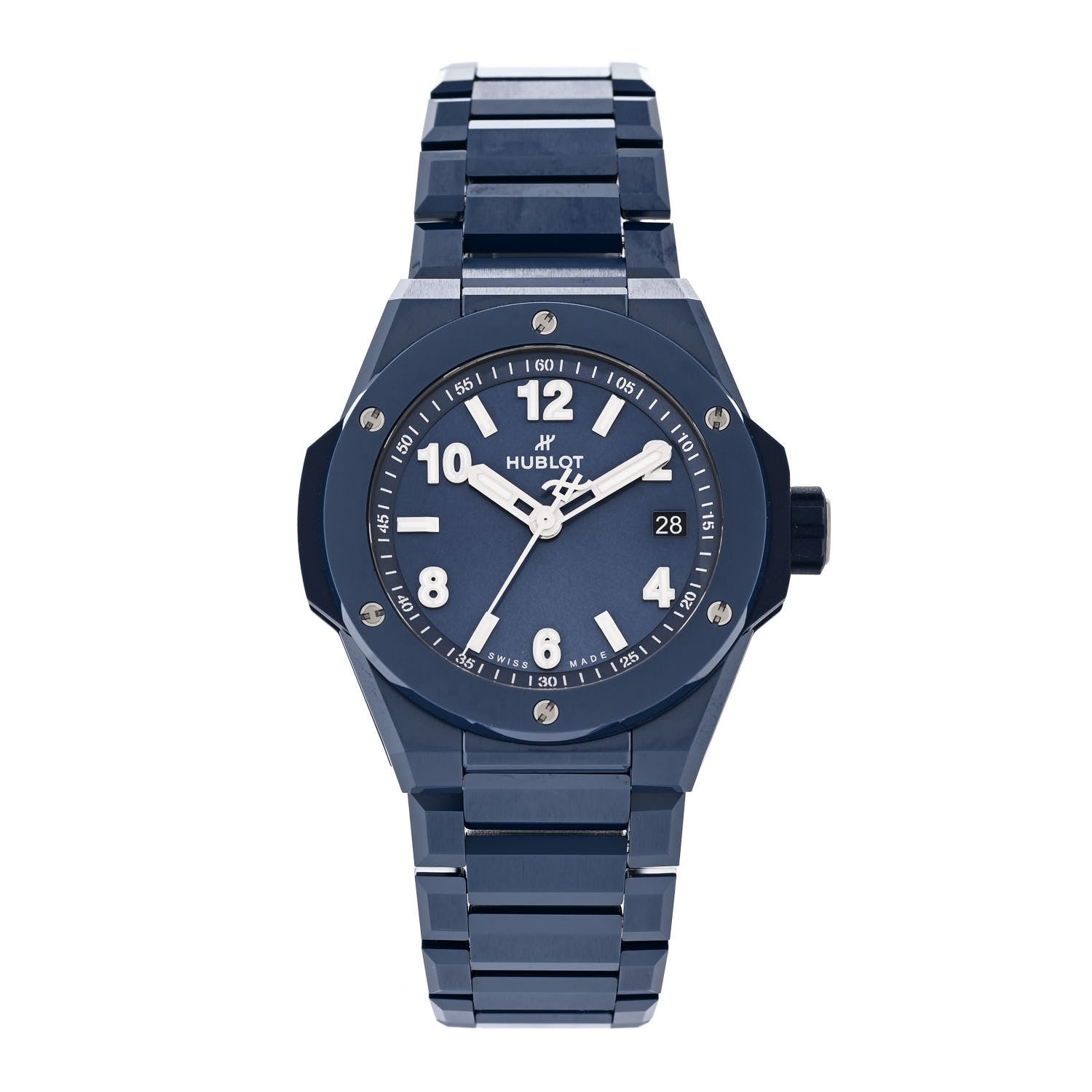 Hublot Ceramic 38mm Big Bang Integrated Time Only Automatic Watch Blue 457.EX.7170.EX 1 of 5
