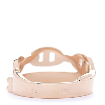 Hermes 18K Rose Gold Diamond Kelly Double Tour Ring 49 4.75 3 of 5