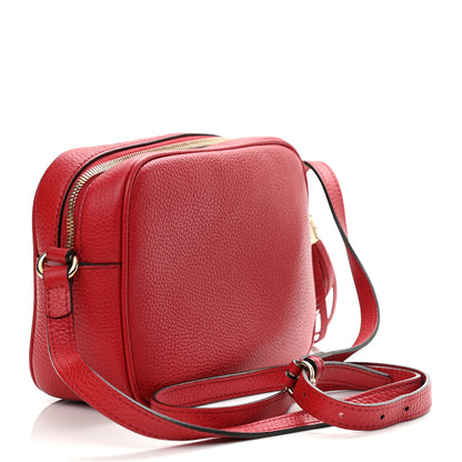 Gucci Pebbled Calfskin Small Soho Disco Bag Tabasco Red 3 of 11