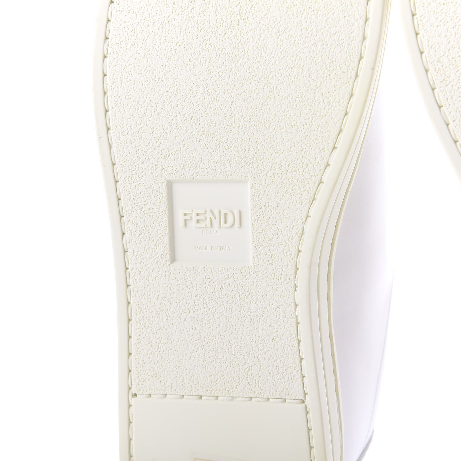 Fendi Vitello FF Rockoclick Slip On Sneakers 40 White 9 of 11