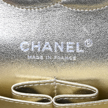 Chanel Metallic Lambskin Quilted Medium Double Flap Pale Gold 6 of 12