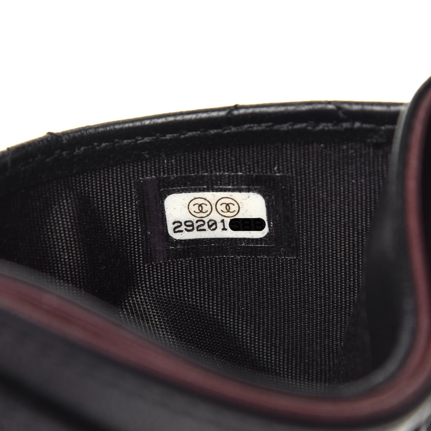 Lambskin Quilted Card Holder Black