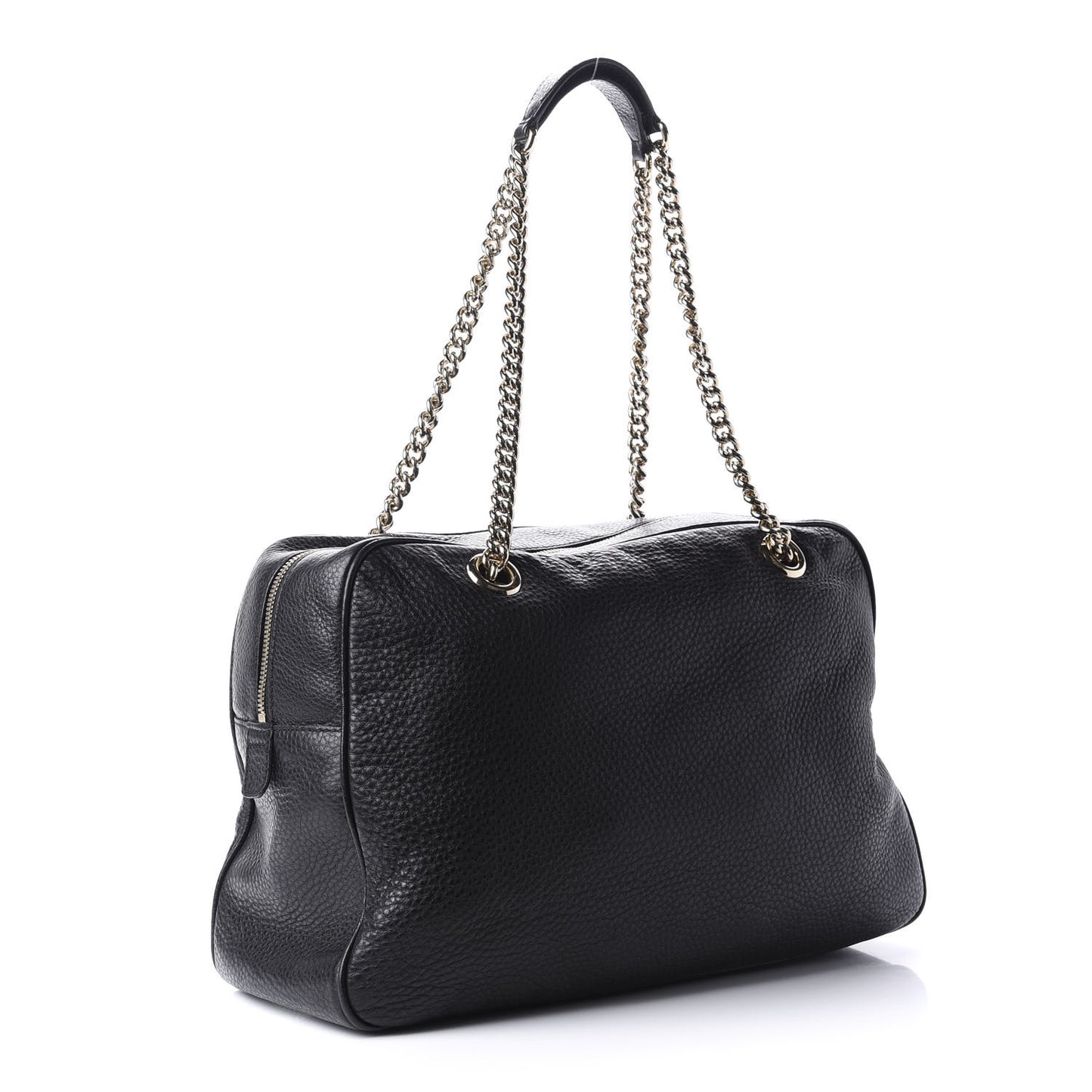 Pebbled Calfskin Medium Soho Bowler Black