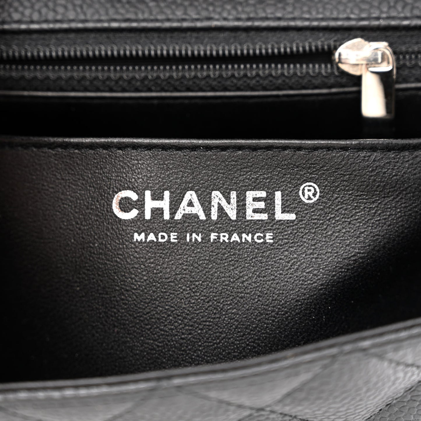 Caviar Quilted Mini Square Flap Black