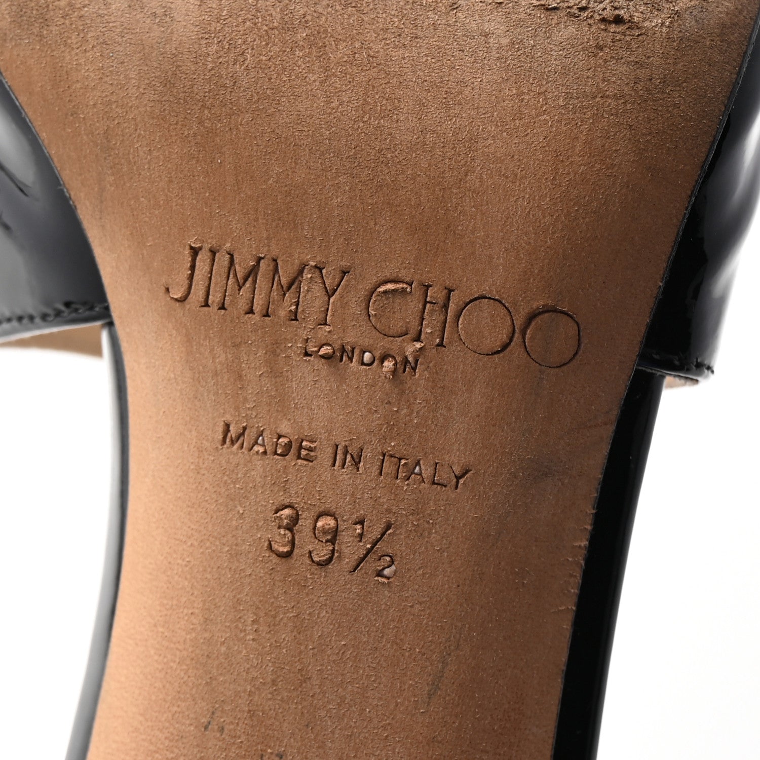 Jimmy Choo Patent Azia 75 Strap Sandals 39.5 Black 7 of 8