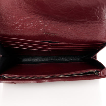 Saint Laurent Crinkled Calfskin Matelasse Monogram Niki Wallet Rouge Legion 5 of 8