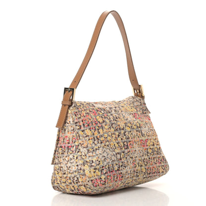 Fendi Zucchino Vitello Floral Forever Mama Baguette Pesca Giallo Saddler 3 of 12