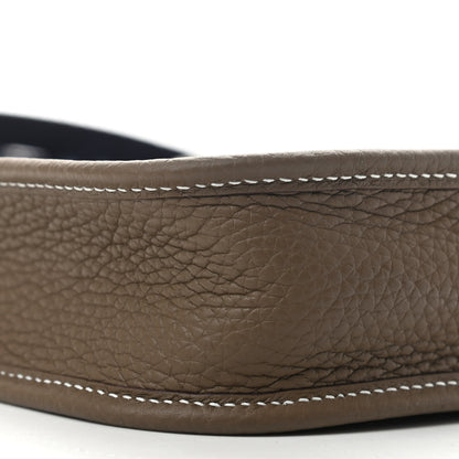 Hermes Taurillon Clemence Amazone Evelyne TPM Etoupe Bleu Indigo 9 of 11
