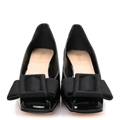 Christian Dior Patent Grosgrain Bow Idylle 35mm Pumps 36 Black 3 of 10