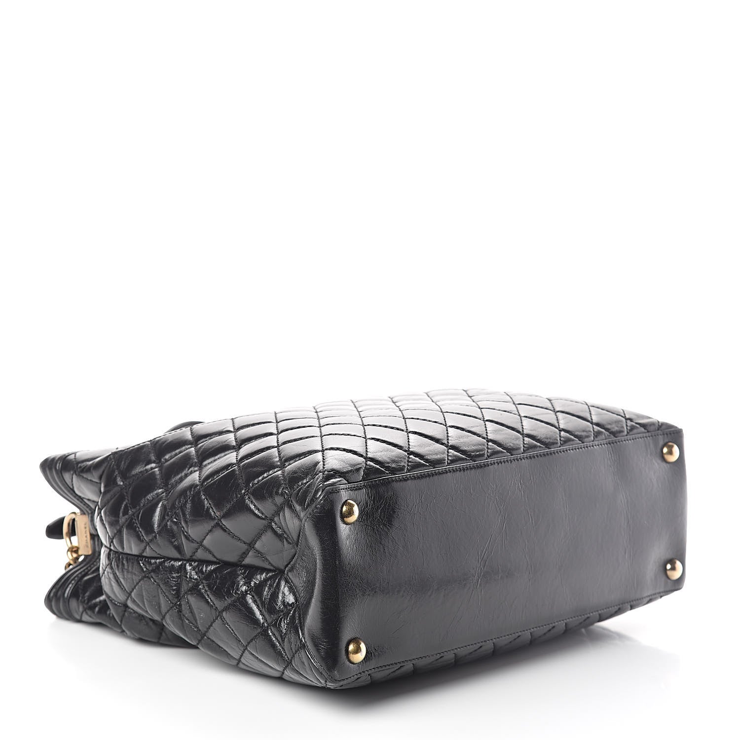 Chanel Glazed Calfskin Quilted Large Boy Tote Black 4 of 10