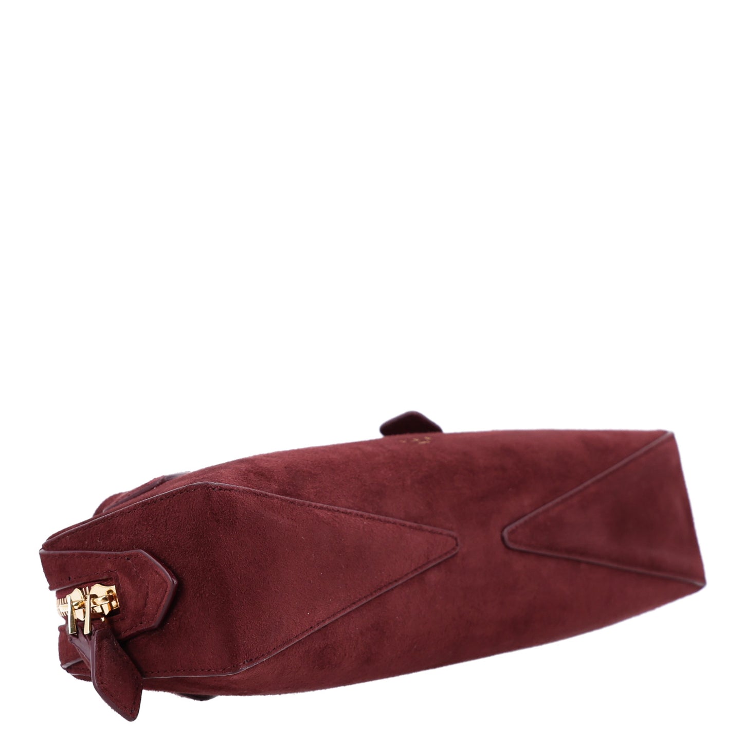 Suede Goatskin Teckel Clutch Rouge Grenat