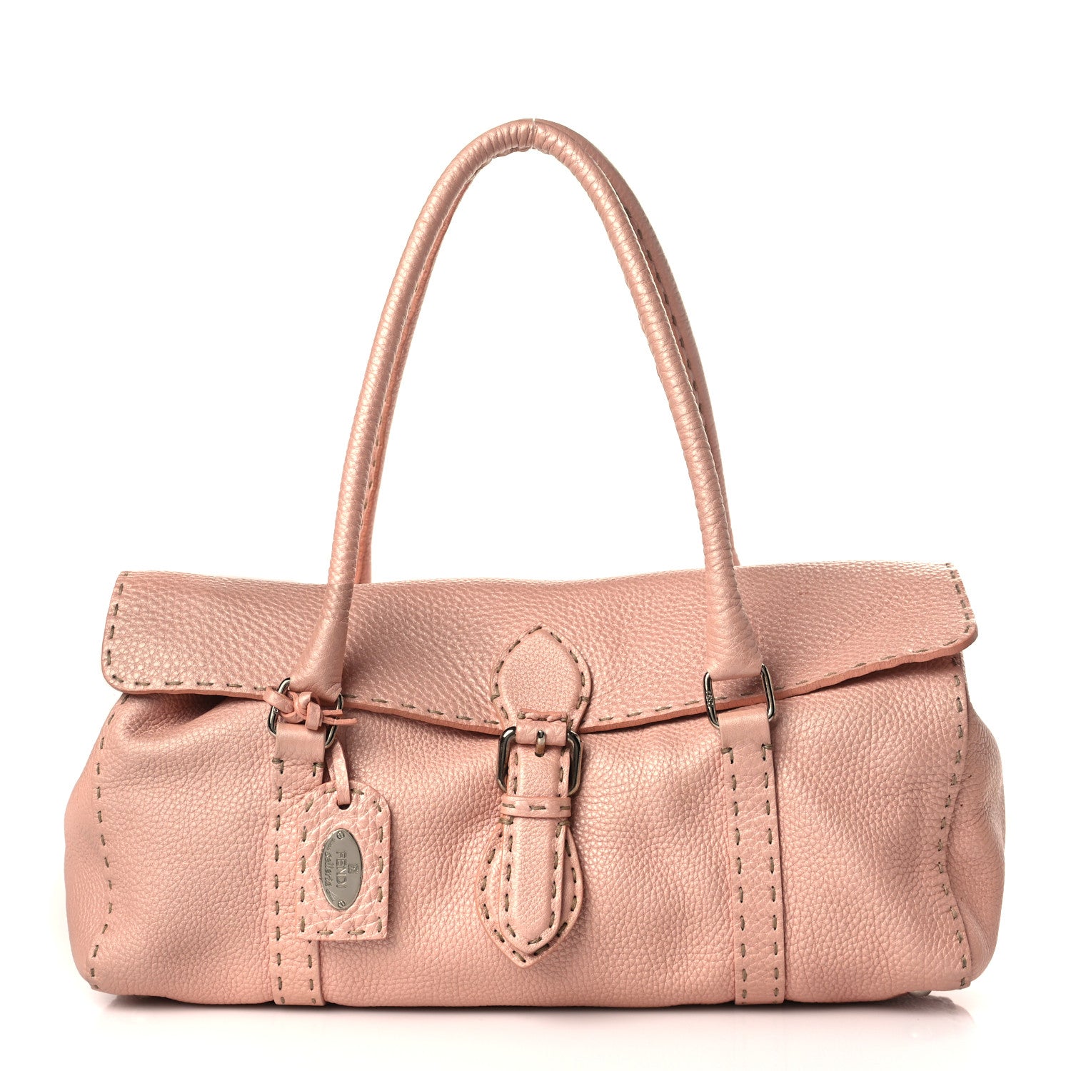 Fendi Cuoio Romano Selleria Shoulder Bag Cipria 1 of 12