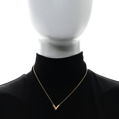 Louis Vuitton Essential V Necklace Gold 2 of 5