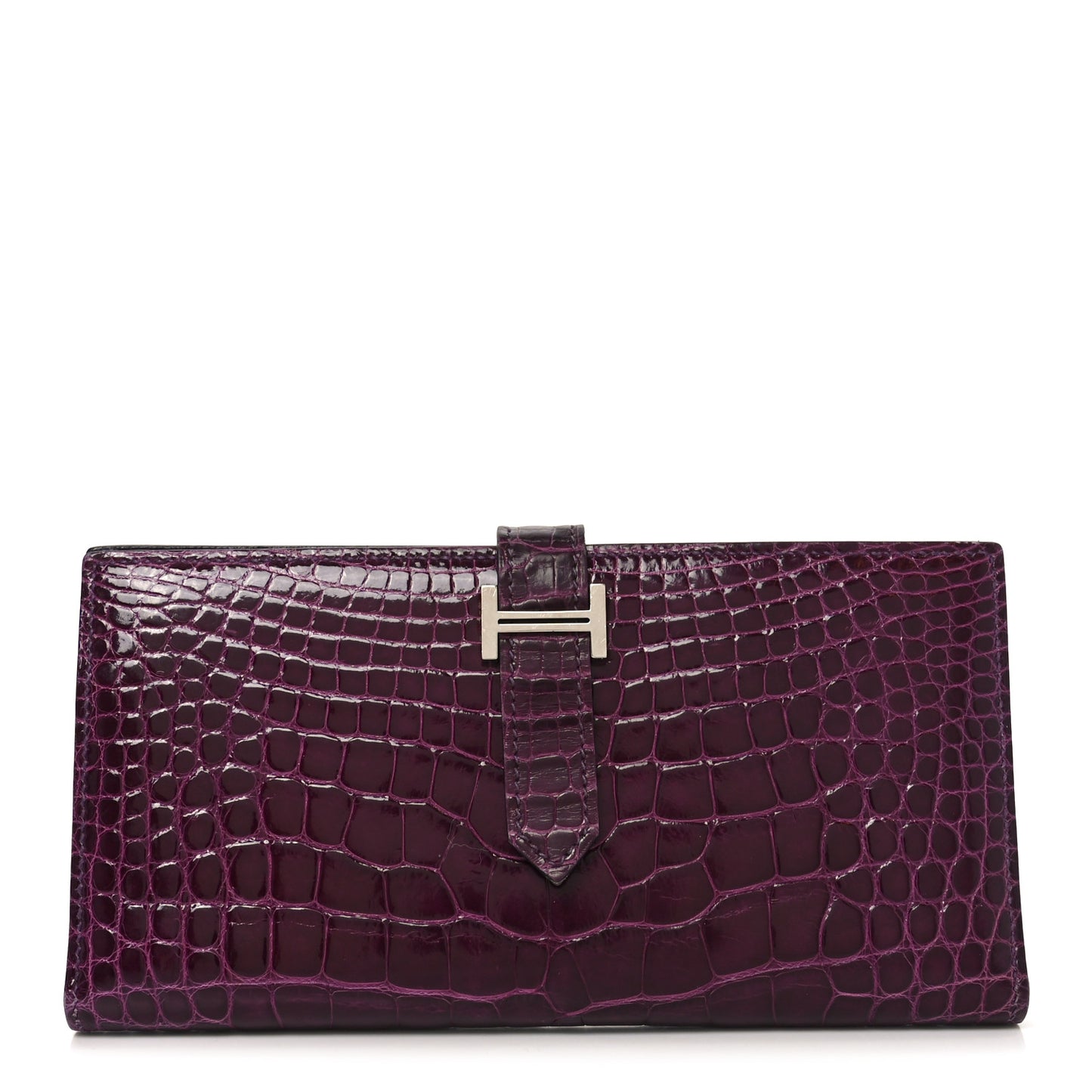 Shiny Alligator Bearn Wallet Amethyst