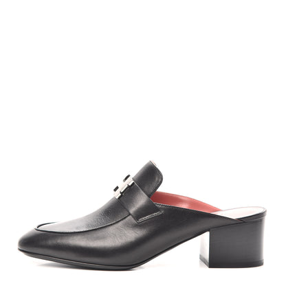 Hermes Goatskin Trocadero Mule 37 Black 1 of 7