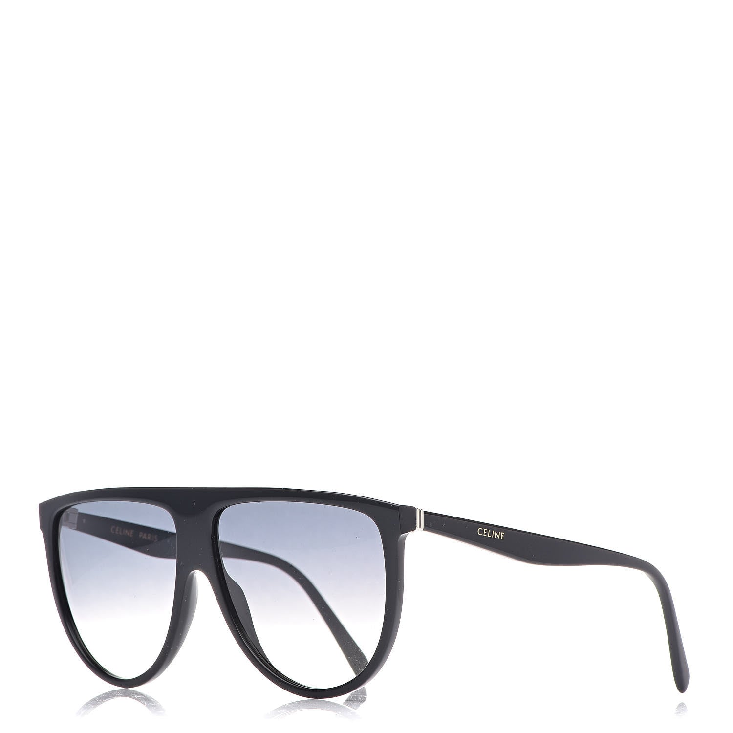 Celine Flat Top Shield Sunglasses CL 40006IN Black 1 of 7