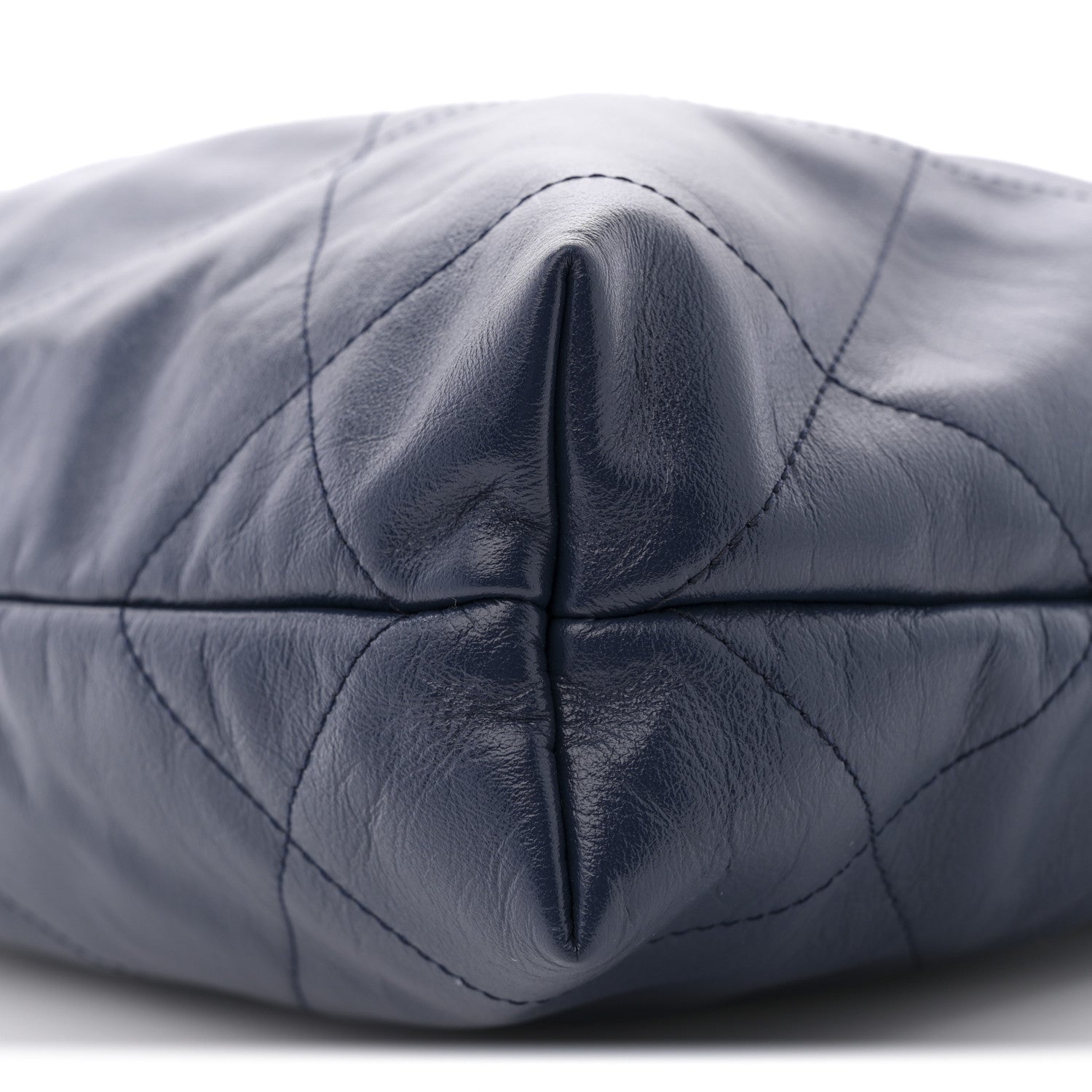 Chanel Shiny Calfskin Quilted Small Chanel 22 Navy 11 of 11