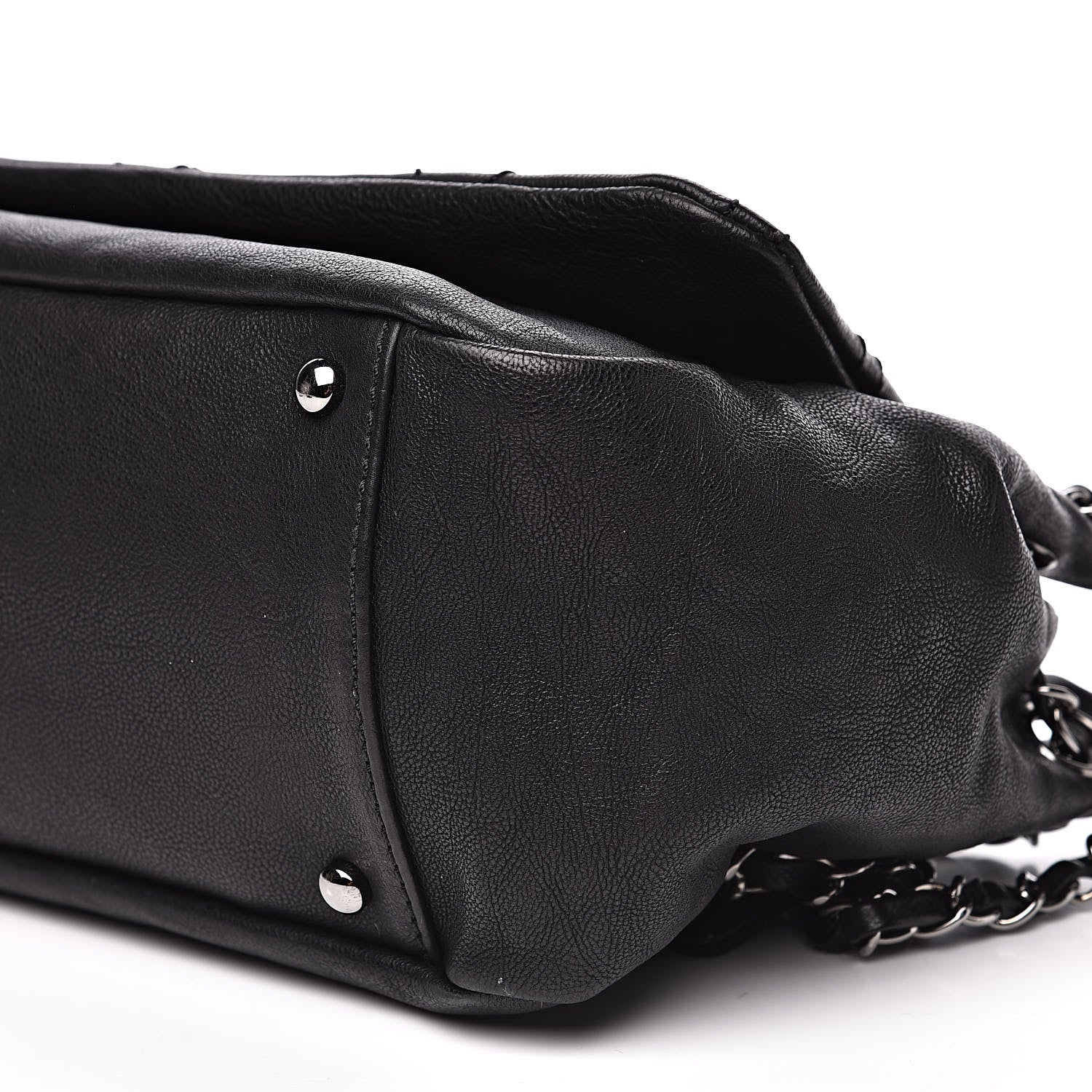 Chanel Calfskin Diamond Stitch Accordion Flap Black 9 of 10