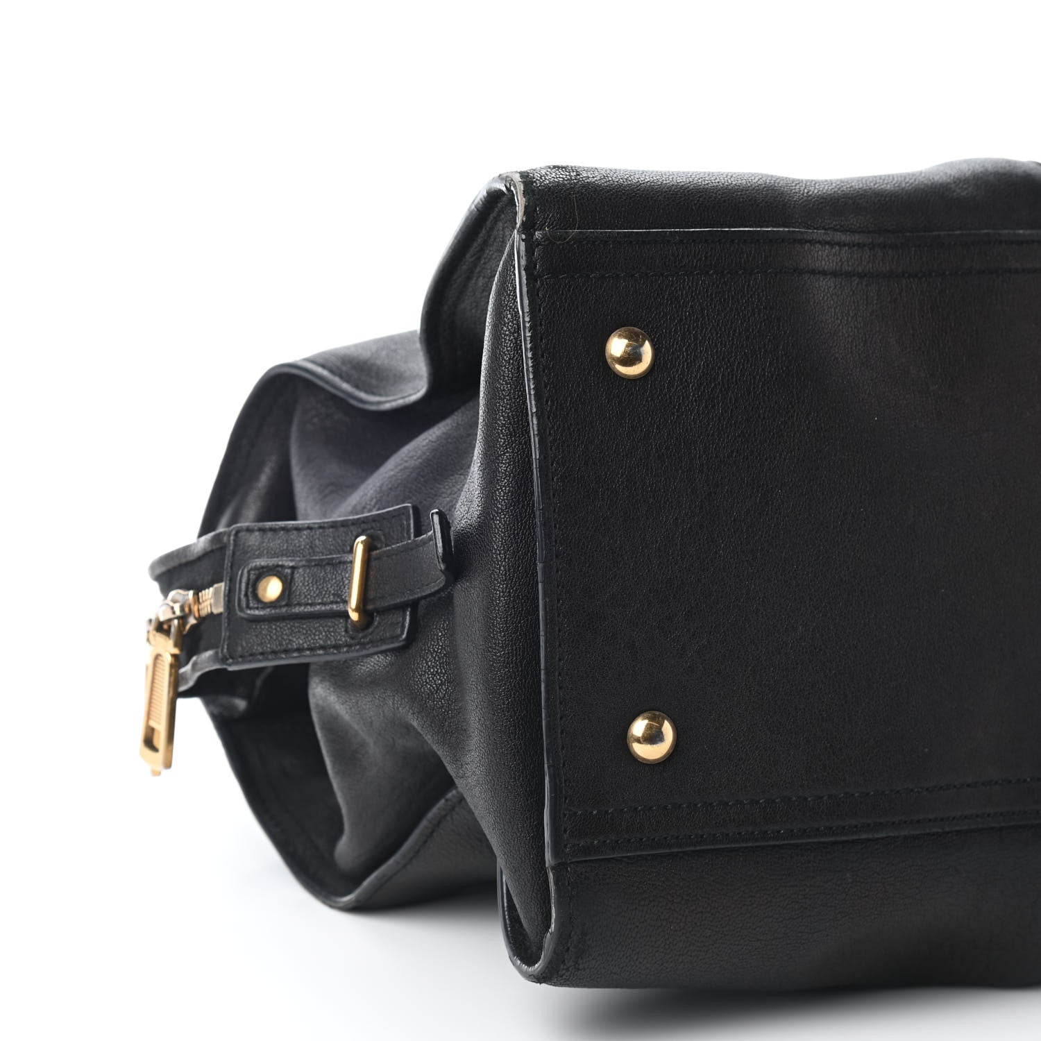 Saint Laurent Sheepskin Medium Cabas ChYc Black 7 of 9
