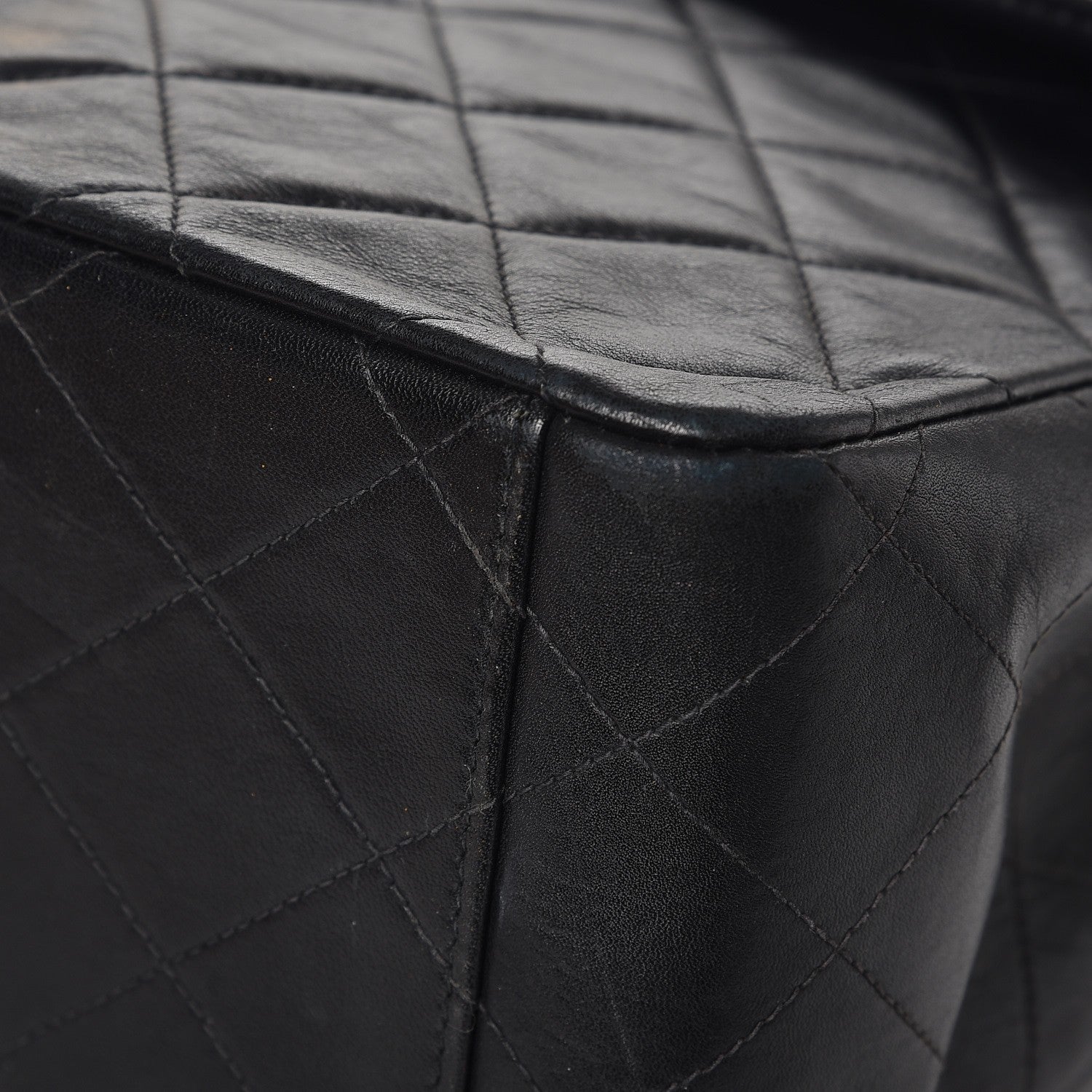 Chanel Lambskin Quilted XL Jumbo Single Flap Black 11 of 13