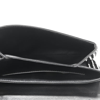 Versace Suede Studded Virtus Chain Clutch Black 5 of 9