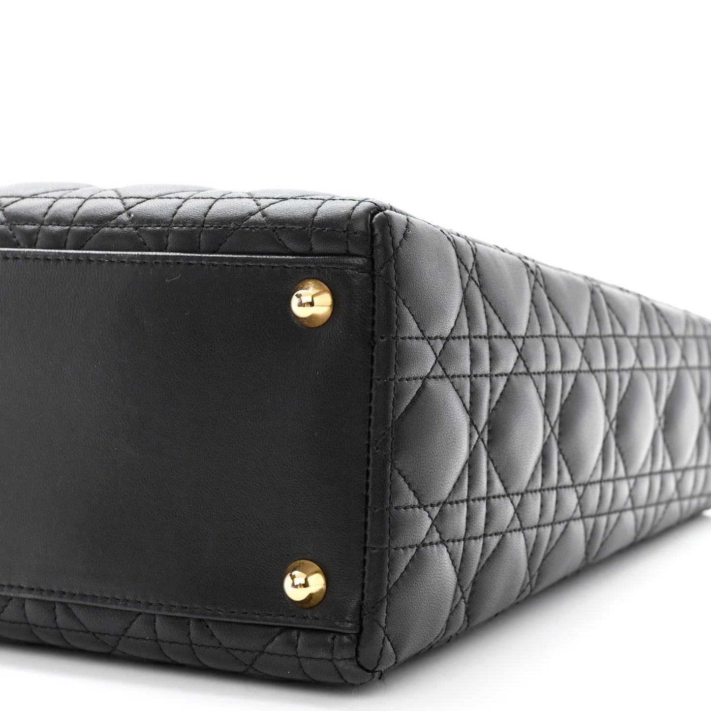 Lambskin Cannage Large Lady Dior Black