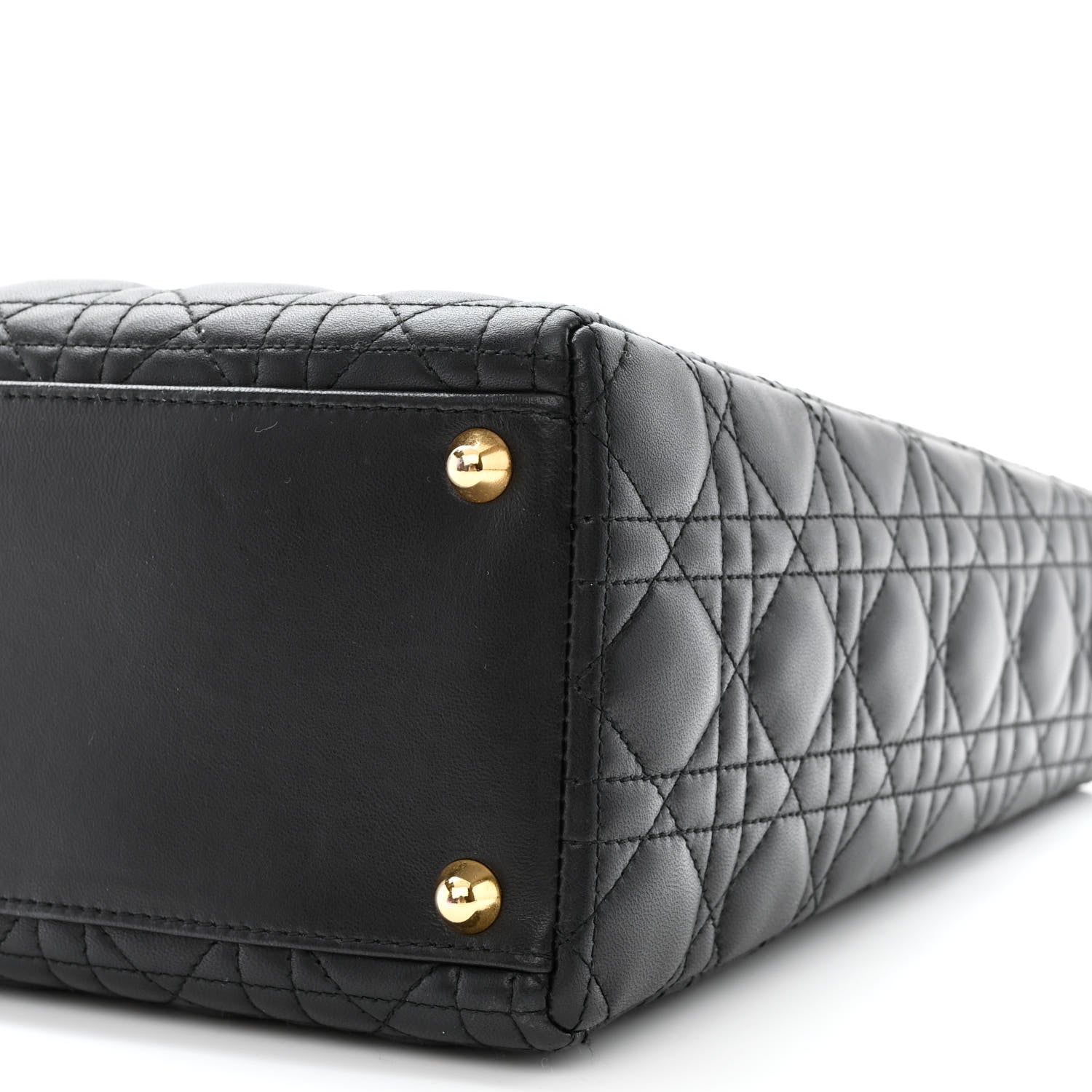 Christian Dior Lambskin Cannage Large Lady Dior Black 10 of 12