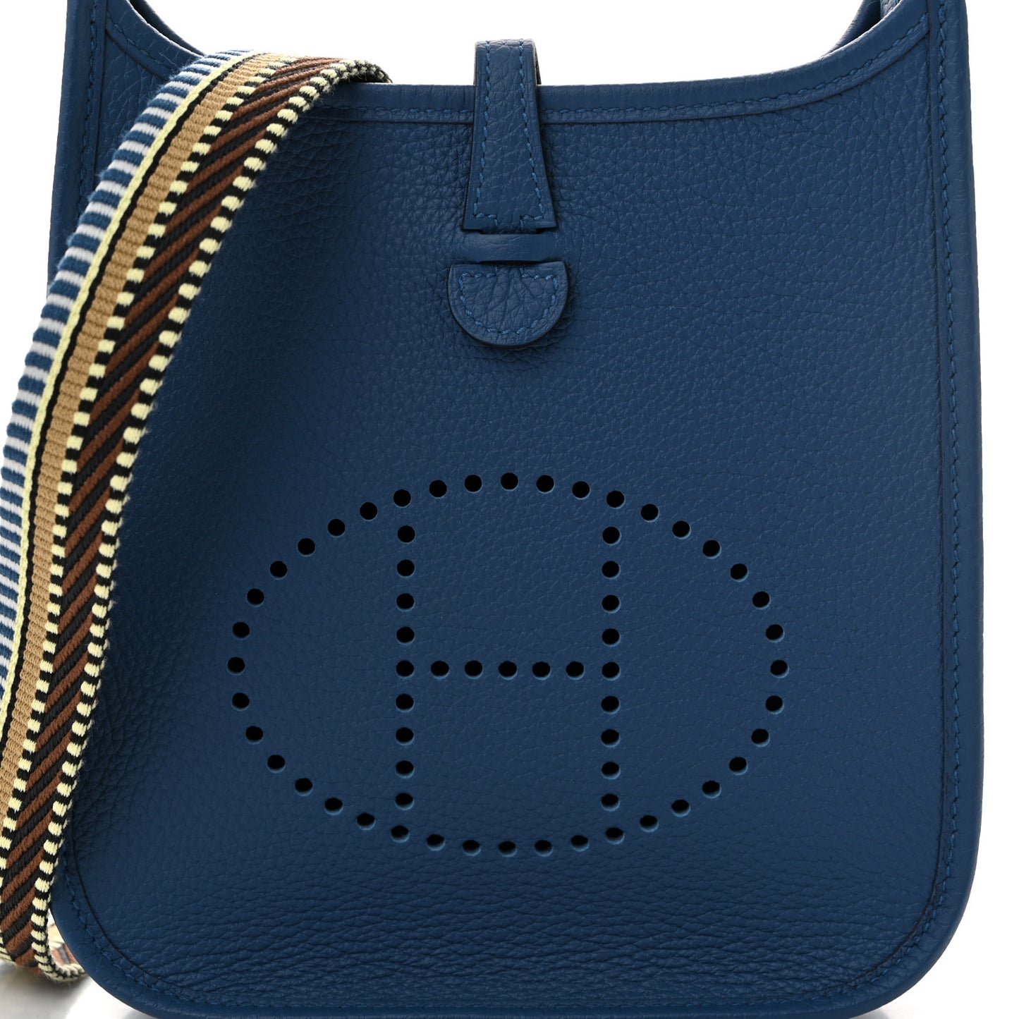 Taurillon Clemence Amazone Sangle Cavale Evelyne TPM Bleu Tie Nata Black Cacao