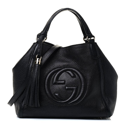 Gucci Pebbled Calfskin Small Soho Shoulder Bag Black 1 of 4