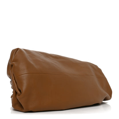 Bottega Veneta Smooth Butter Calf The Pouch Oversized Clutch Teak 4 of 10