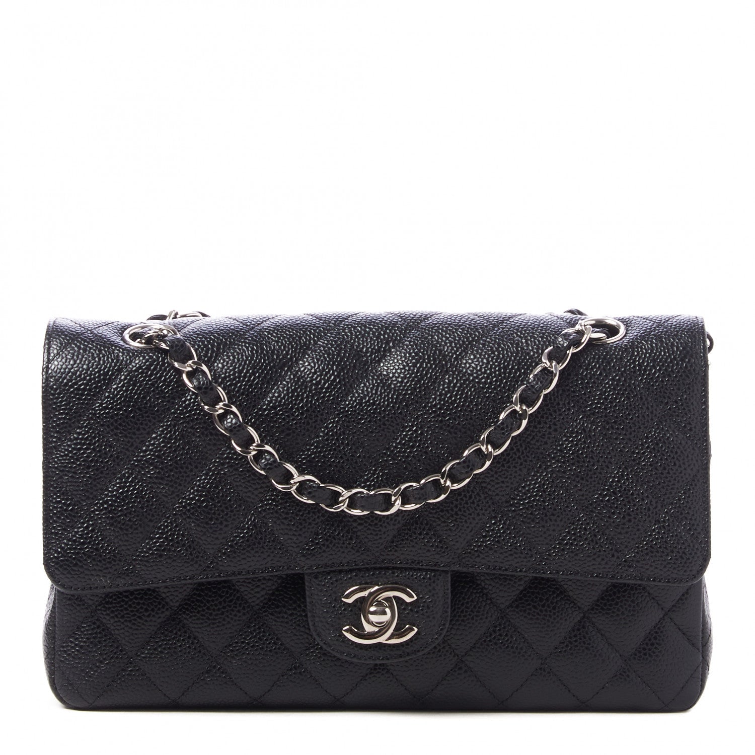 Chanel Caviar Quilted Medium Double Flap Black 1 of 9