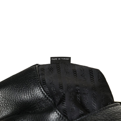Prada Vitello Phenix Embossed Logo Hobo Black 7 of 10