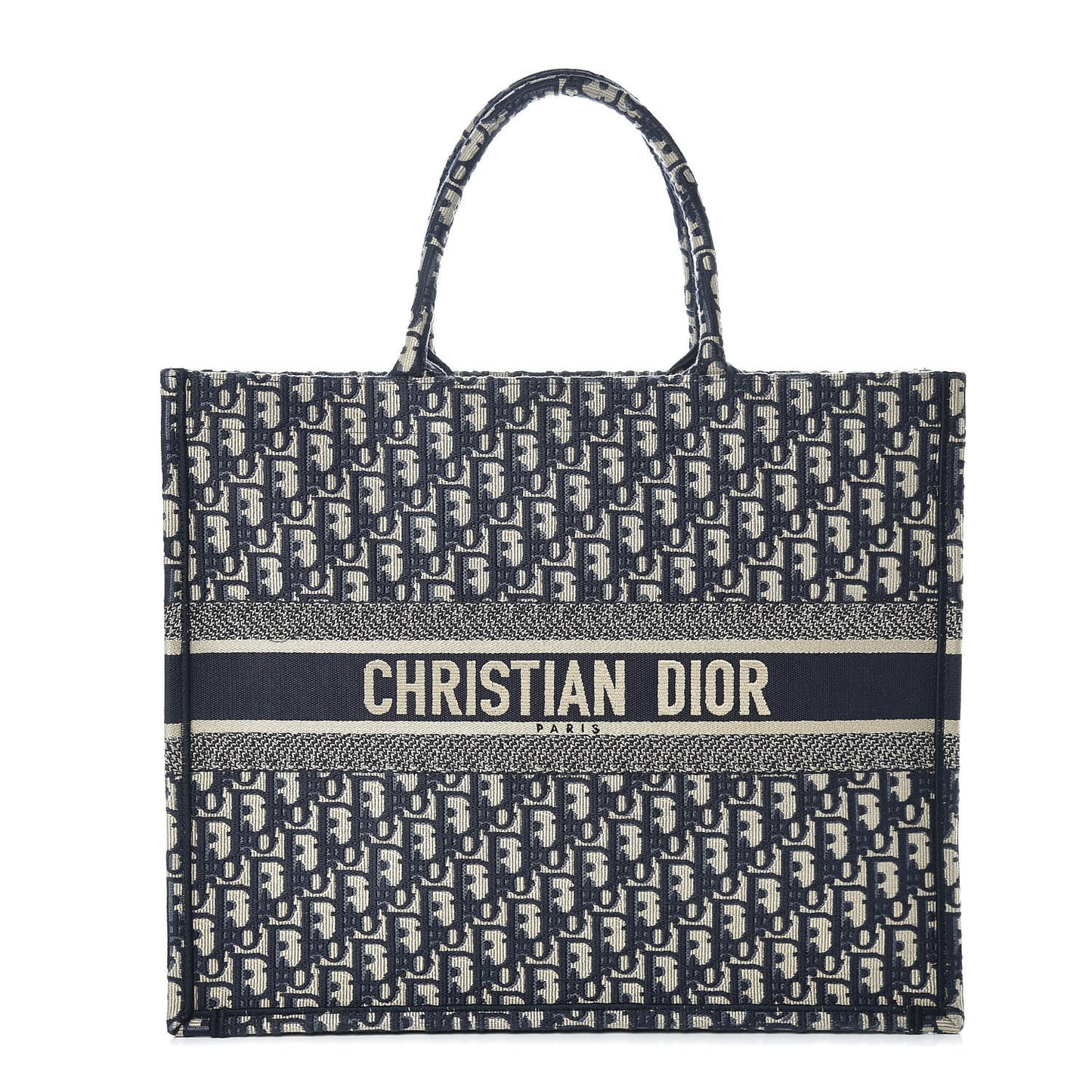 Oblique Book Tote Blue Multicolor