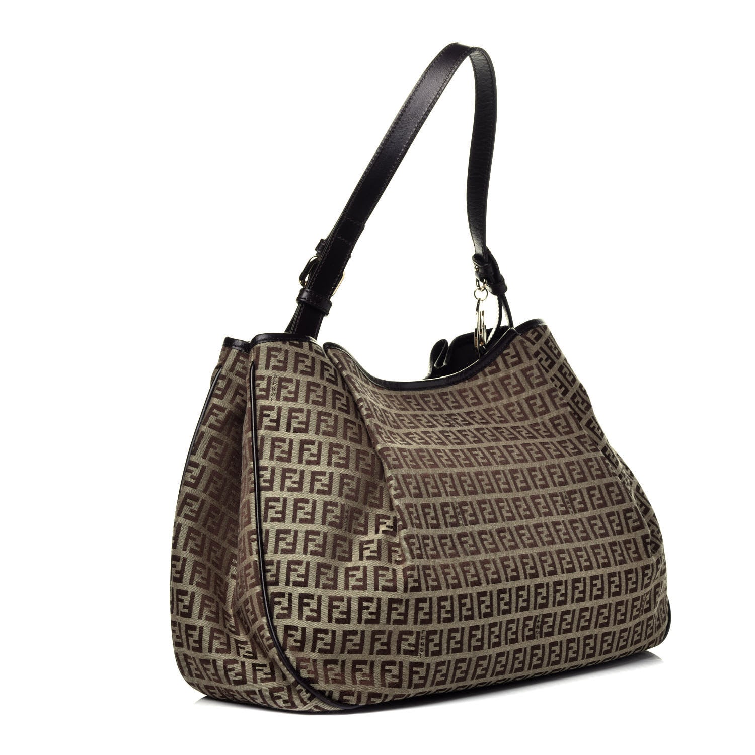 Fendi Zucchino Vitello Shopping Tote Tobacco Moro 3 of 9