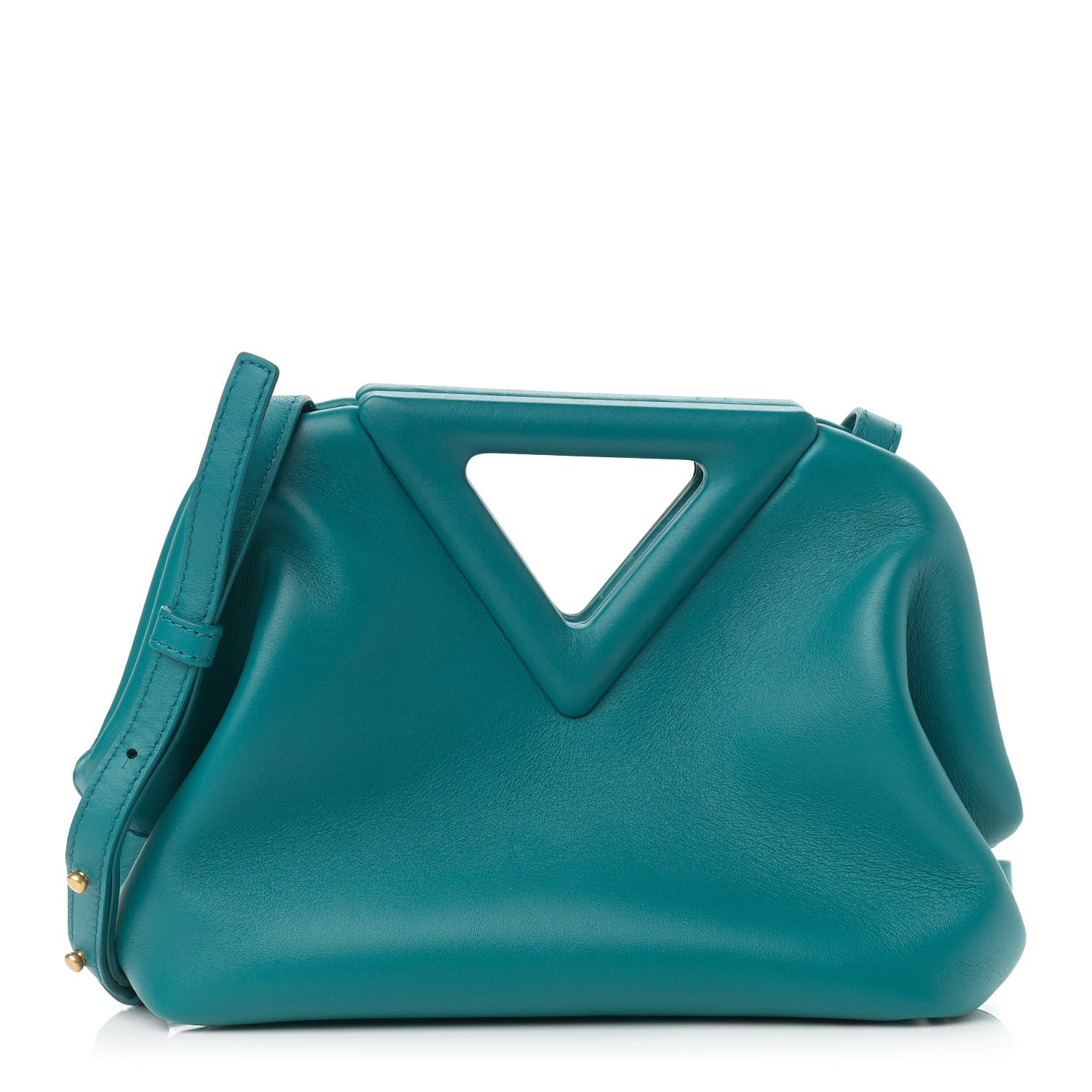 Bottega Veneta Calfskin Small The Point Triangle Bag Mallard 1 of 8
