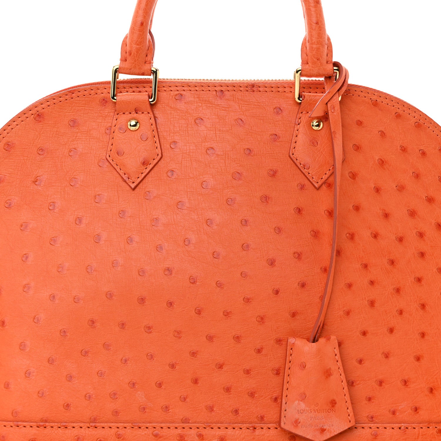 Louis Vuitton Ostrich Alma PM Piment 7 of 10
