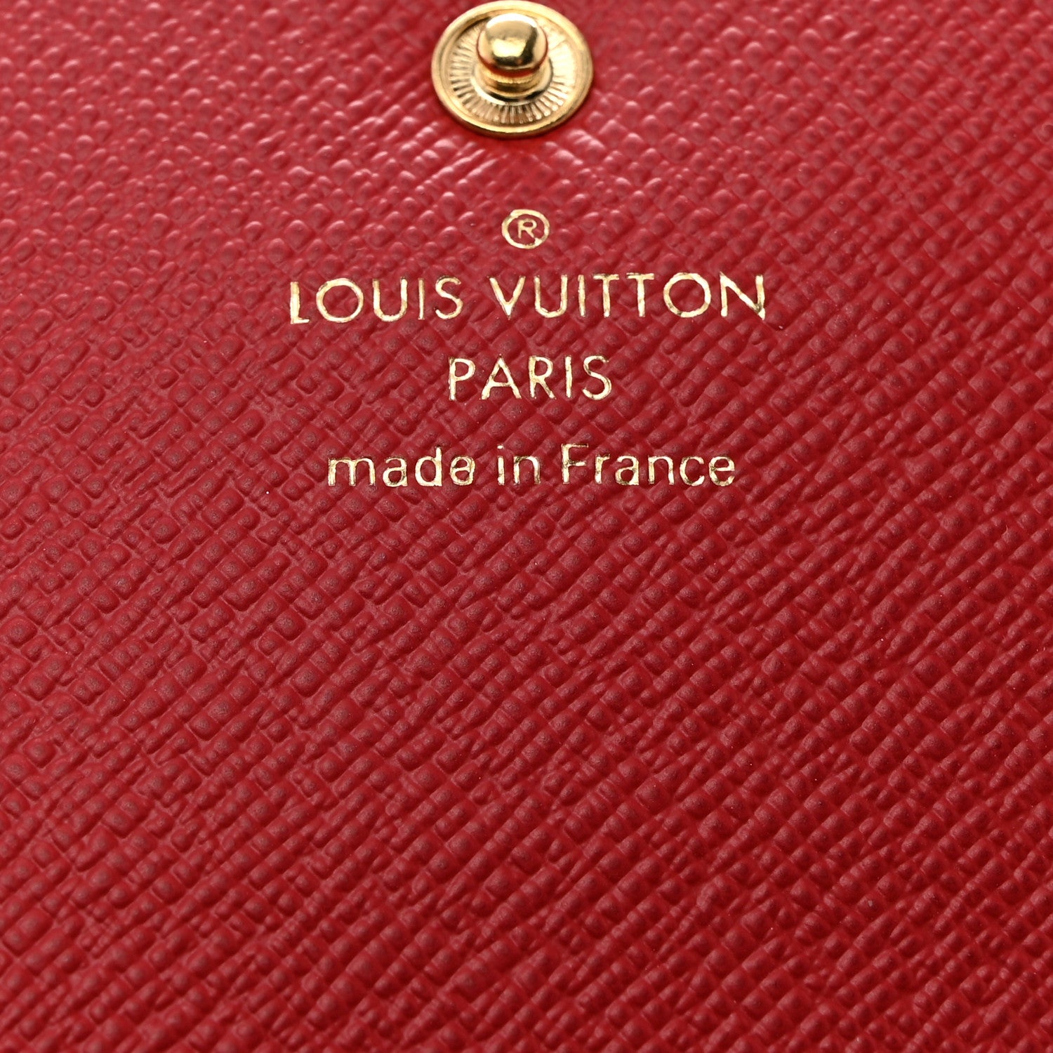 Louis Vuitton Damier Ebene Emilie Wallet Red 6 of 7