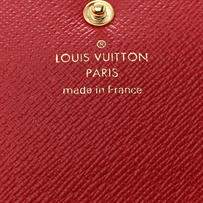 Louis Vuitton Damier Ebene Emilie Wallet Red 6 of 7