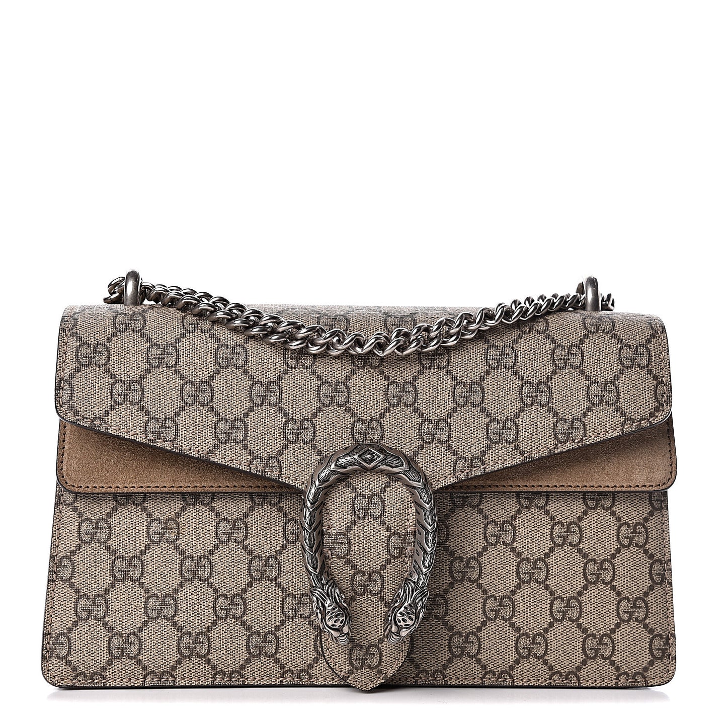 GG Supreme Monogram Small Dionysus Shoulder Bag Taupe