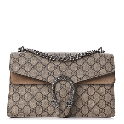 Gucci GG Supreme Monogram Small Dionysus Shoulder Bag Taupe 1 of 10